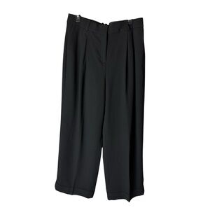J Crew Essential Wide Leg Pant Black 12 BS581